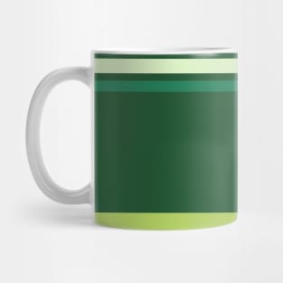 A fascinating customization of Dark Sea Green, Medium Aquamarine, Very Light Green, Pine and Light Olive stripes. Mug